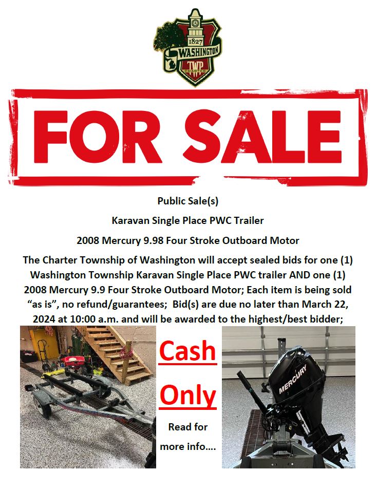 Trailer and motor sale Image